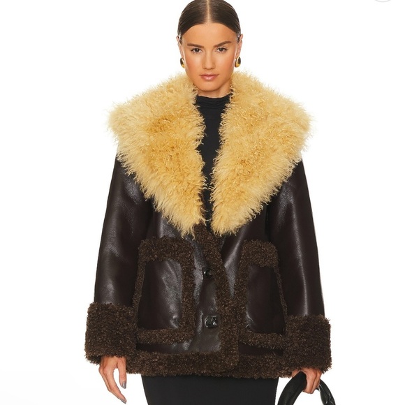 L'Academie x Bridget Rohena Jacket in Brown & Tan (New Label) - Picture 4 of 11